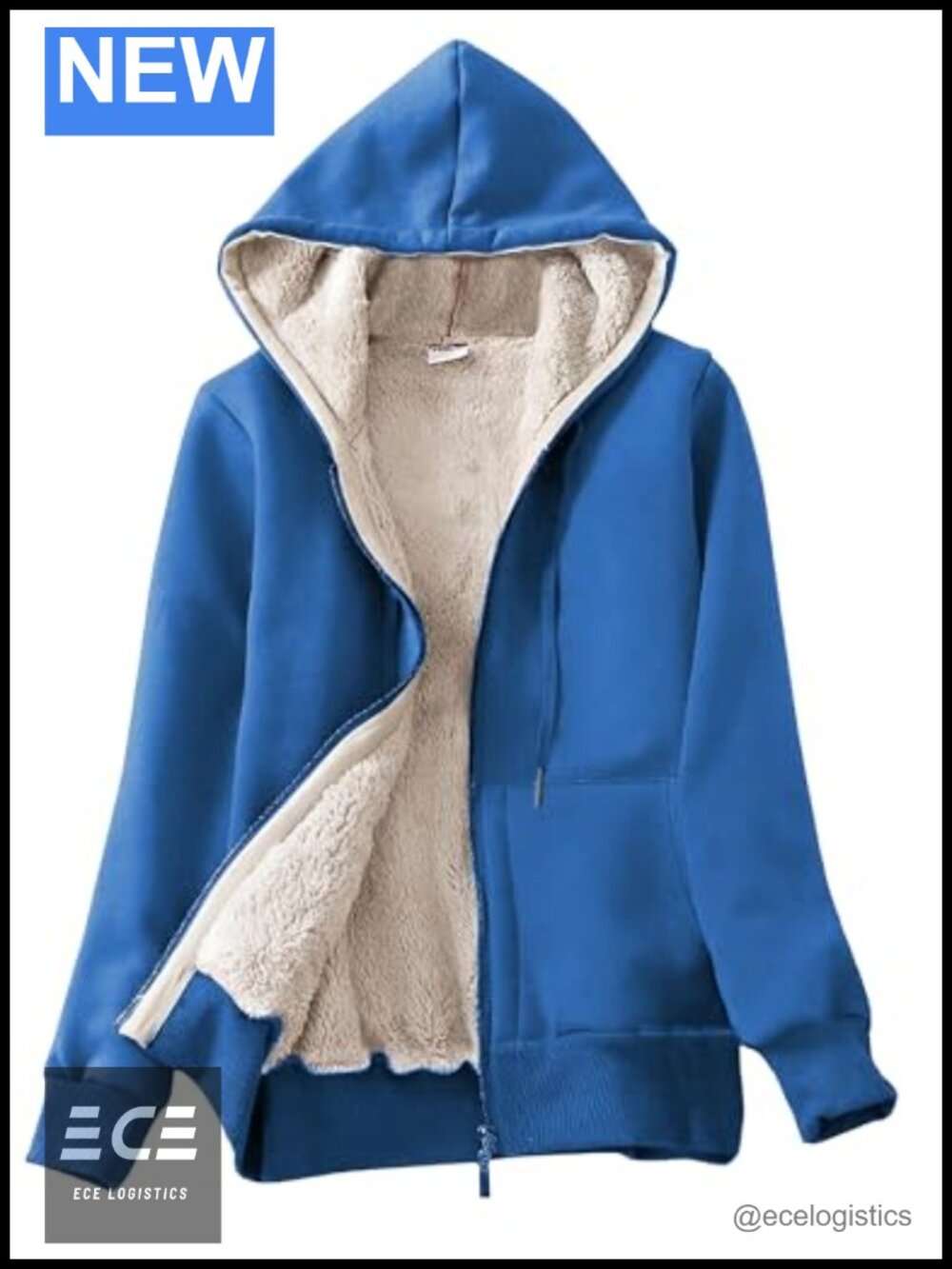 Yeokou Full Zip Sherpa Lined Hoodie Sweatshirt Jacket Coat